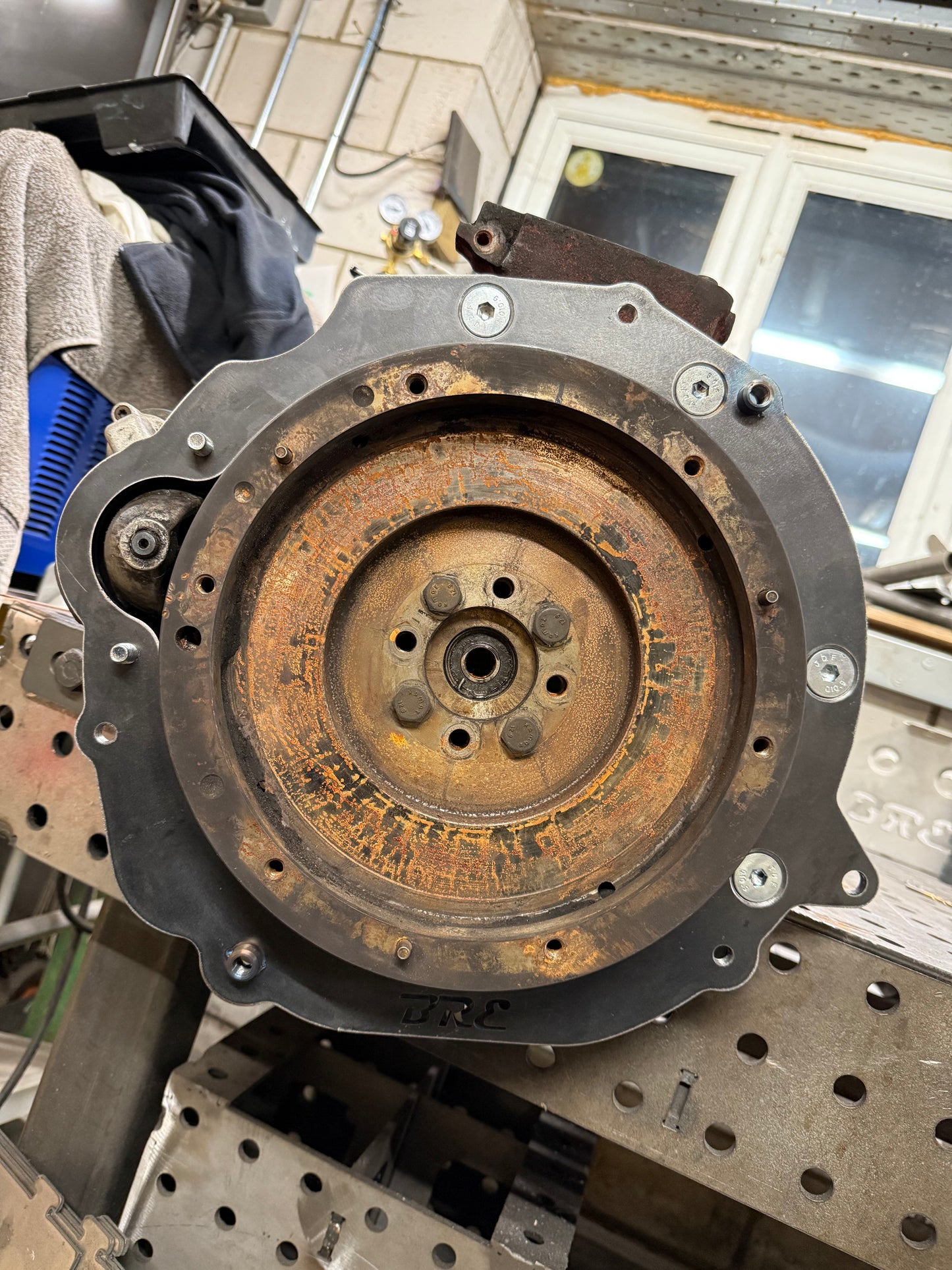 Volvo Red block to RX8 adaptor plate