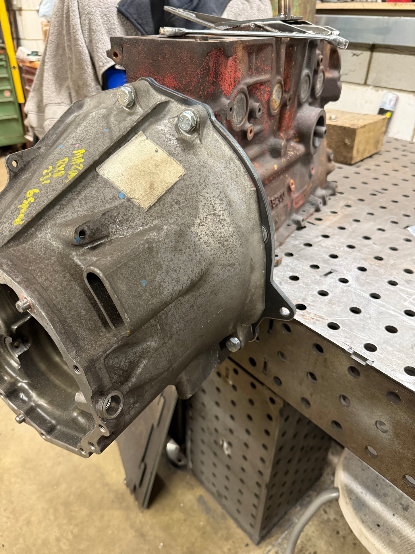 Volvo Red block to RX8 adaptor plate