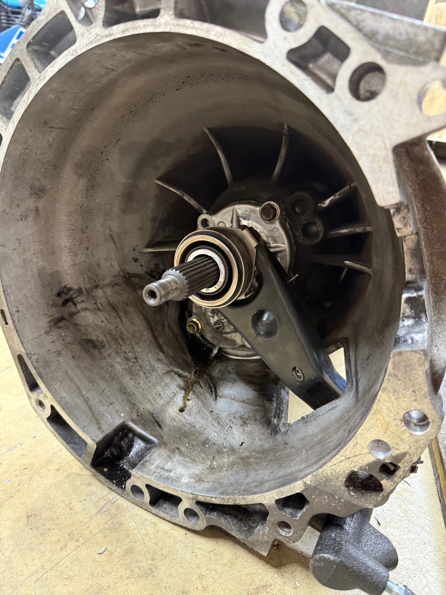 Crossflow/BDA to MX5 NC N7 5 Speed Gearbox Adaptor plate - 105e Anglia & Cortina Fitment - Drivers side starter fitment - Hydraulic Clutch