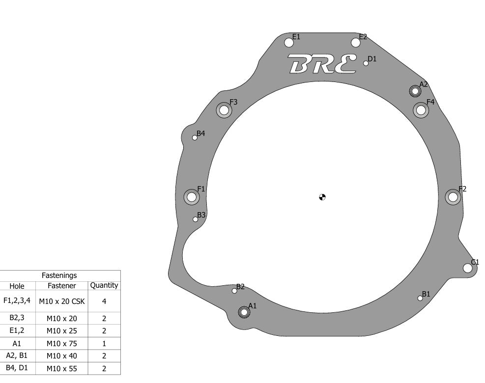 Cologne 2.8/2.9, Cosworth BOA V6 to RX8 Adaptor plate