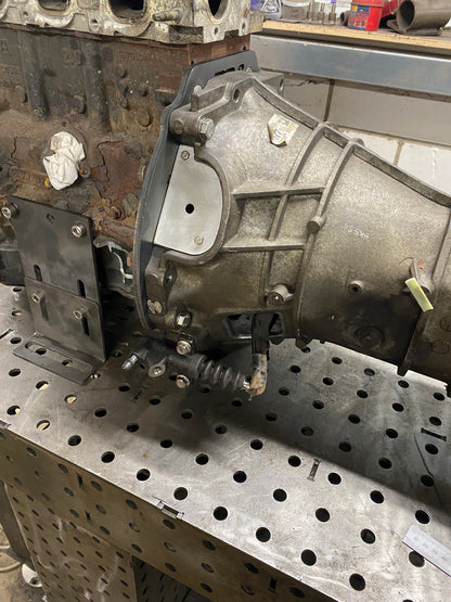 Zetec/Pinto/2.3 Galaxy to MX5 NC N7 5 Speed Gearbox Adaptor plate - Hydraulic Clutch - Drivers side starter