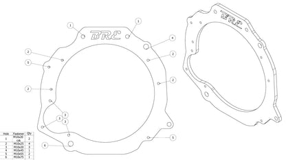 Zetec/Pinto/2.3 Galaxy/Crossflow/BDA/CVH to RX8 gearbox adaptor plate