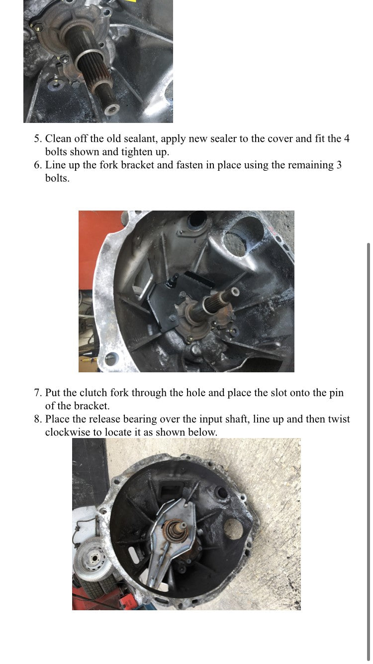 RX8 6 speed cable clutch fork and bracket