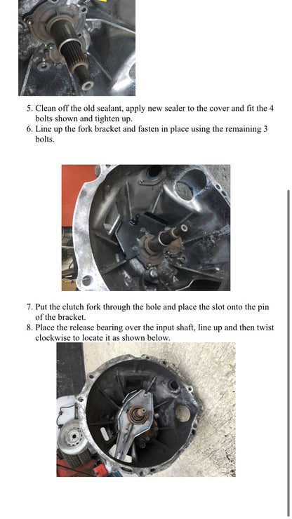 RX8 6 speed cable clutch fork and bracket