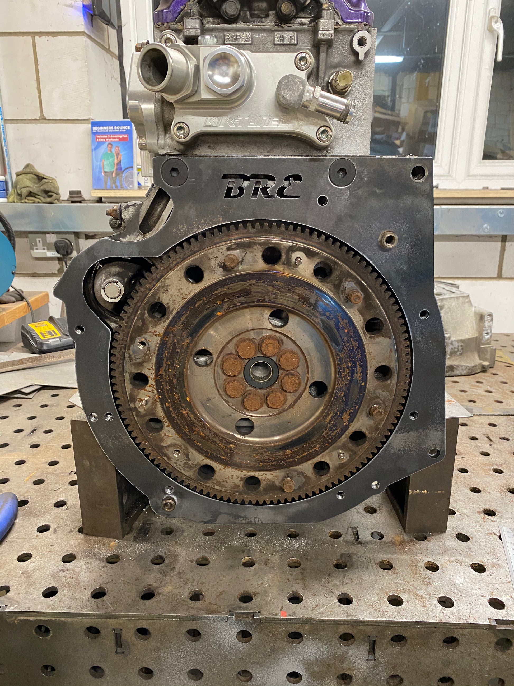 Honda K20/K24 to RX8 adaptor plate Upright 0 degree – Butcher Race ...
