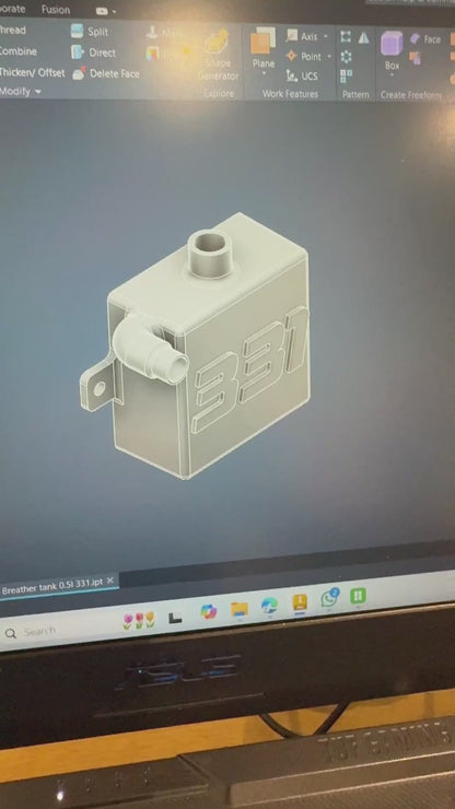 Oil catch tank 0.5l breather tank